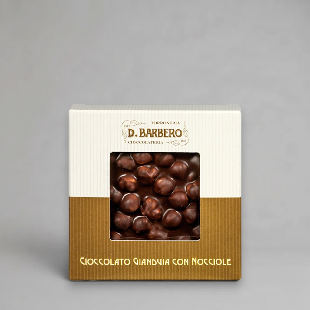 Barbero Cioccolato Gianduia con Nocciole - Gianduja-Schokolade mit ganzen Piemonteser Haselnüssen - OLIPASO - Süsses