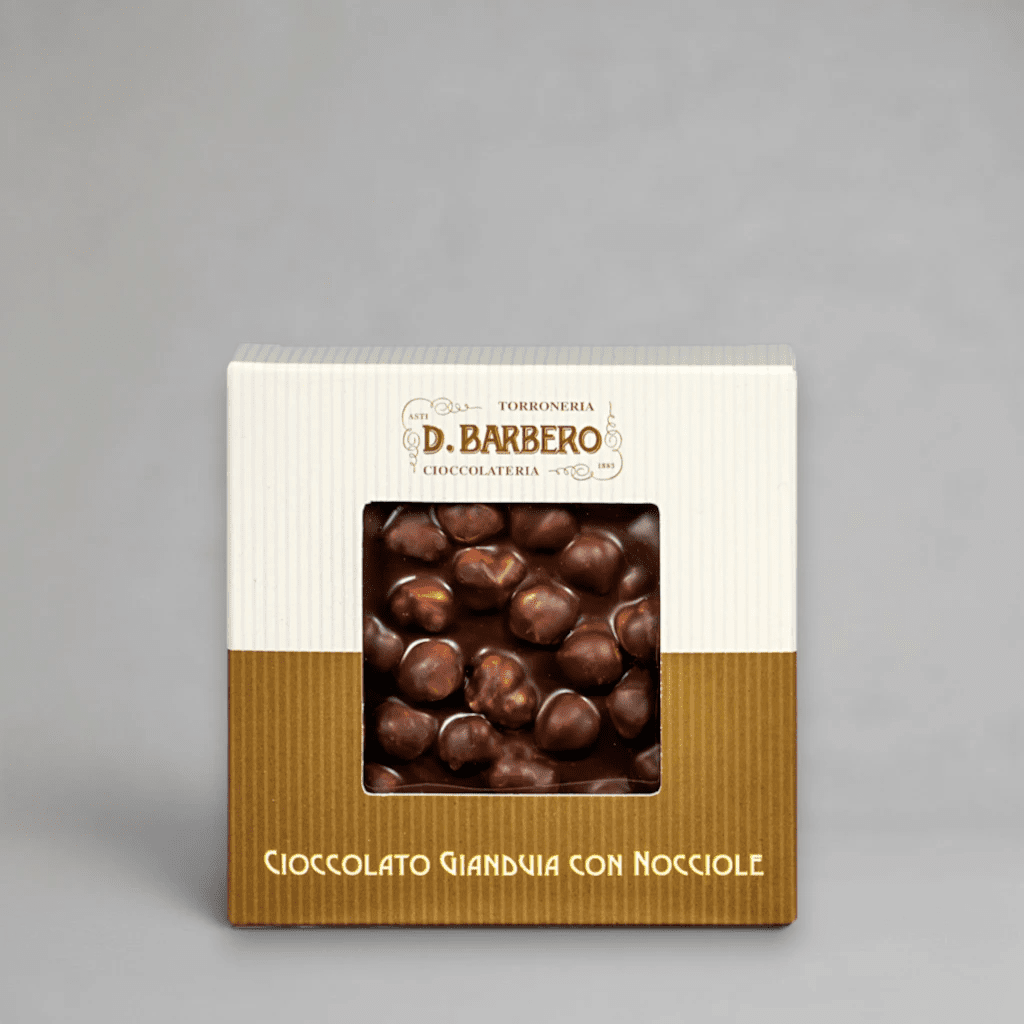 Barbero Cioccolato Gianduia con Nocciole - Gianduja-Schokolade mit ganzen Piemonteser Haselnüssen - OLIPASO - Süsses
