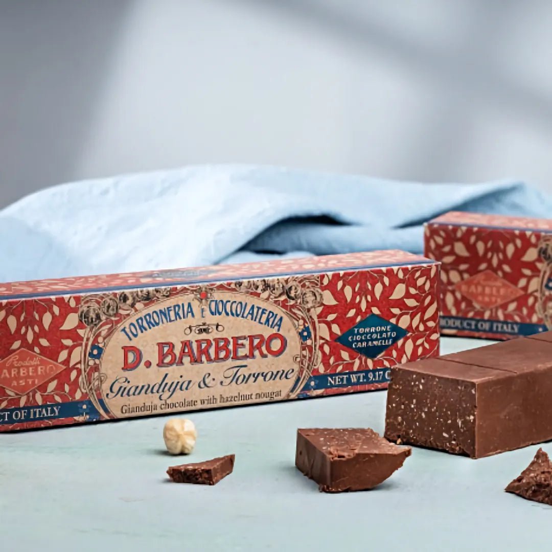 Barbero Gianduja con Granella di Torrone 260 g – Gianduja-Schokolade mit knusprigem Haselnuss-Nougat - OLIPASO - Süsses
