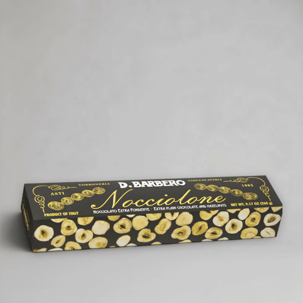 Barbero Nocciolone Fondente 260 g – Zartbitterschokoladenbarren mit ganzen Piemonteser Haselnüssen