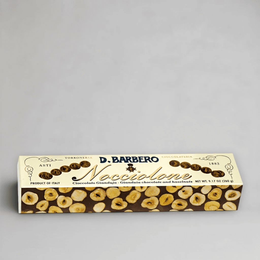 Barbero Nocciolone Gianduia 260 g – Gianduja-Schokoladenbarren mit ganzen gerösteten Piemonteser Haselnüssen