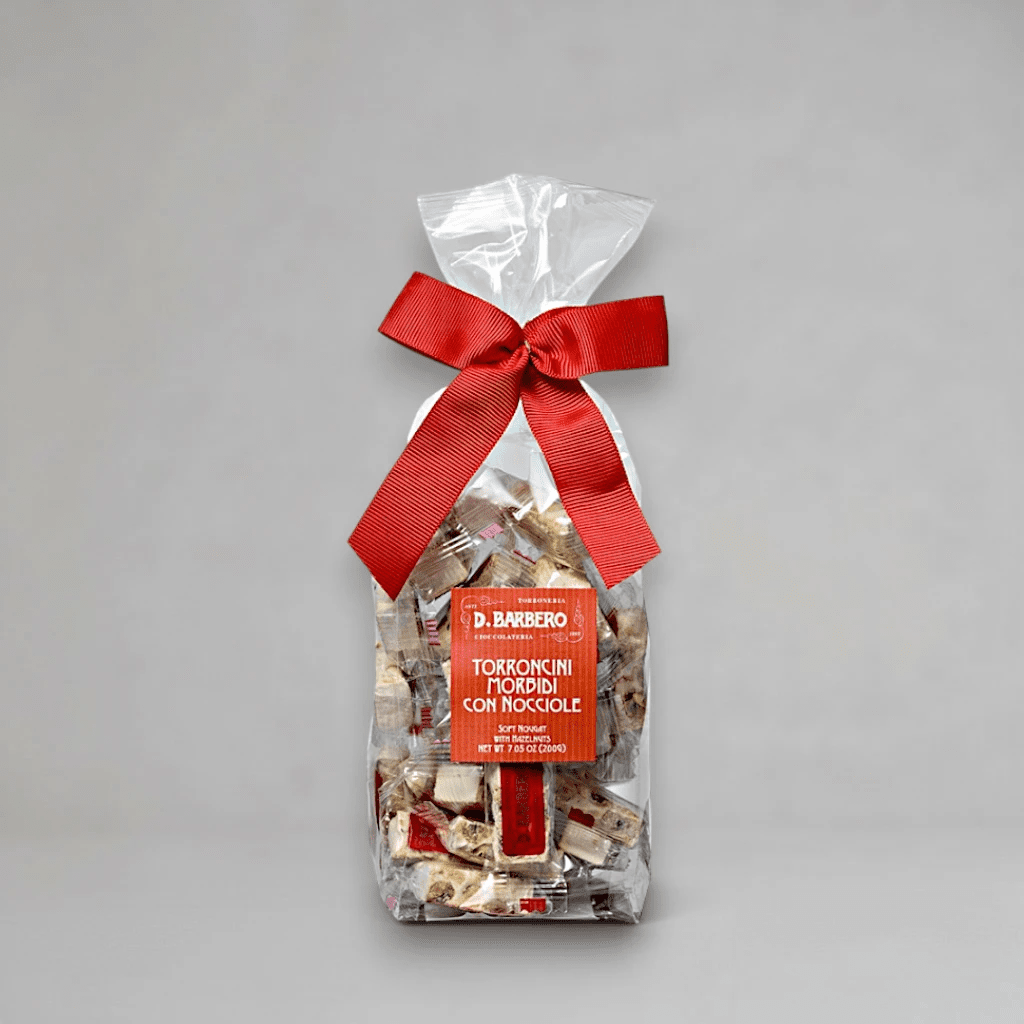 Barbero Torroncini morbidi con Nocciola 200 g – einzeln verpackte weiche Haselnuss-Nougat-Stückchen im Beutel
