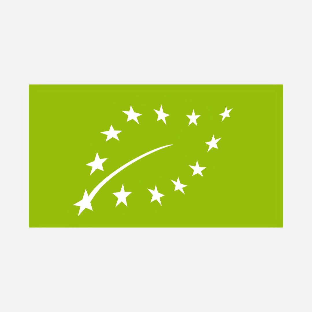 Eu-Biosiegel mit hellgrauem-Hintergrund