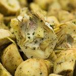 Cuori di Carciofo violetto - violette Artischockenherzen in Olivenöl - OLIPASO - Antipasti