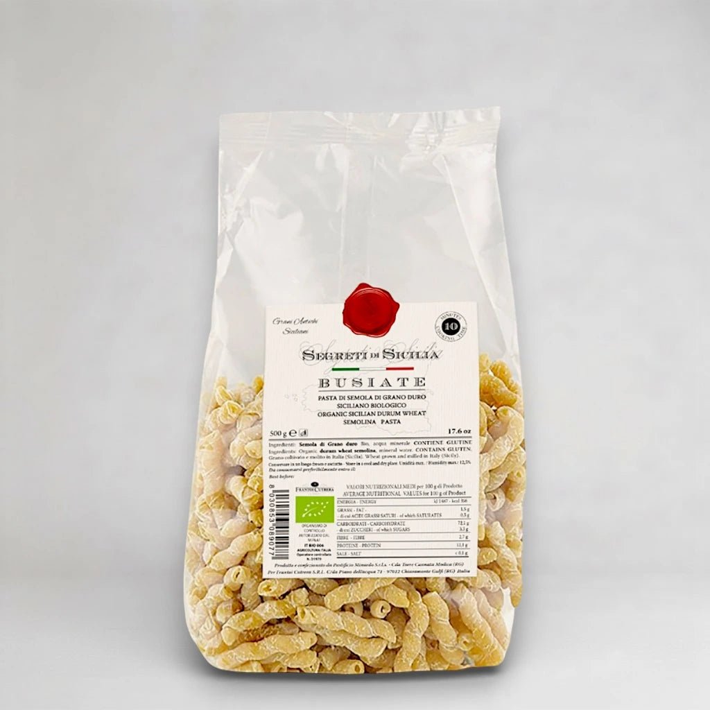 Packung-Cutrera-Pasta-Busiate-Artigianale-Sizilien-Italien