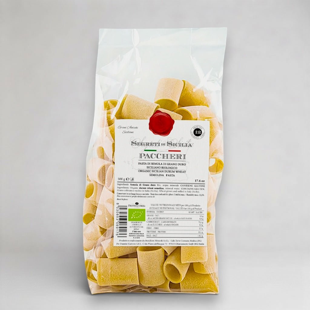 Packung-Cutrera-Paccheri-Pasta-Artigianale-Sicilia-Sizilien-Italien
