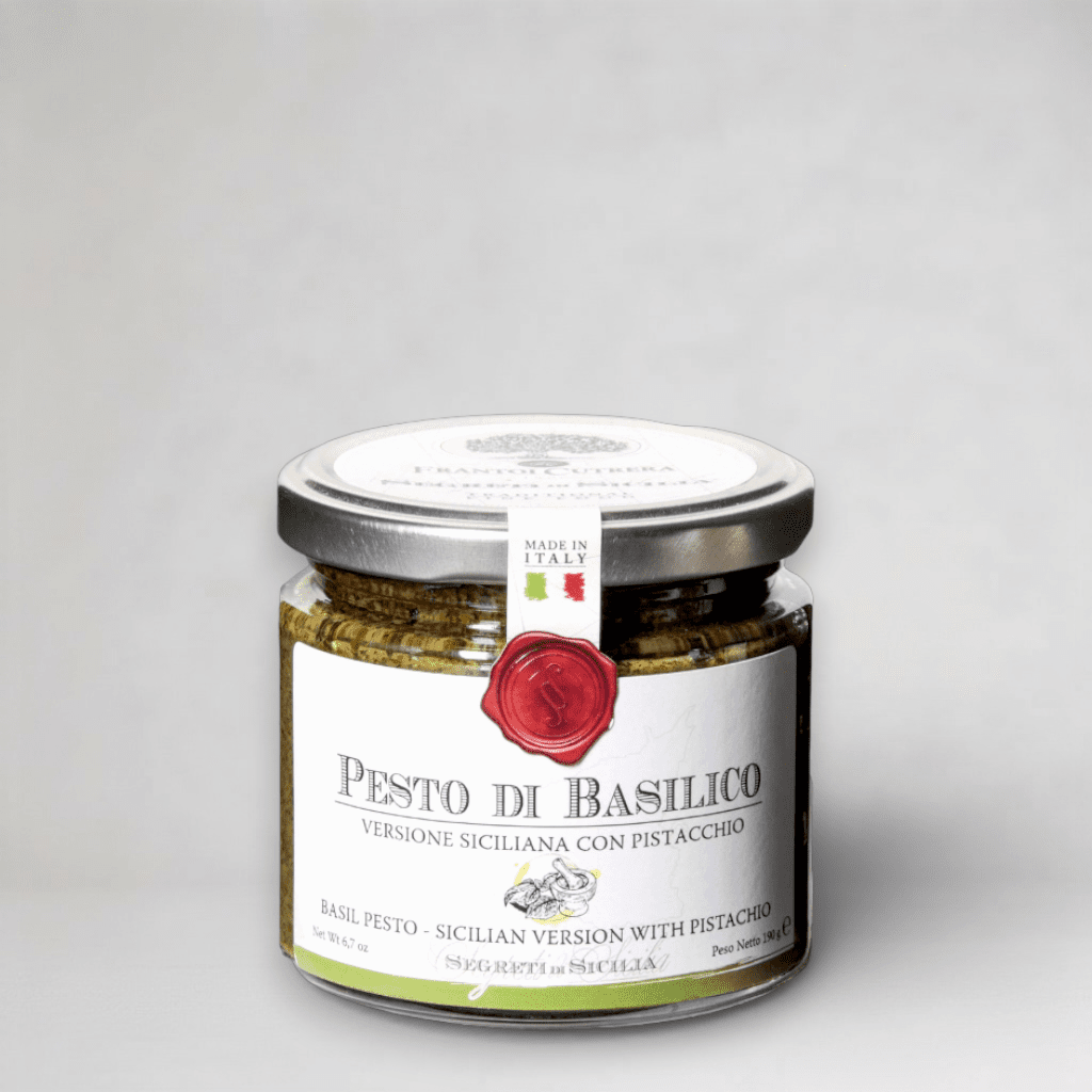 Pesto Basilico di Siciliana - mit Basilikum, Mandeln und Pistazien - OLIPASO - Pesto & Crema