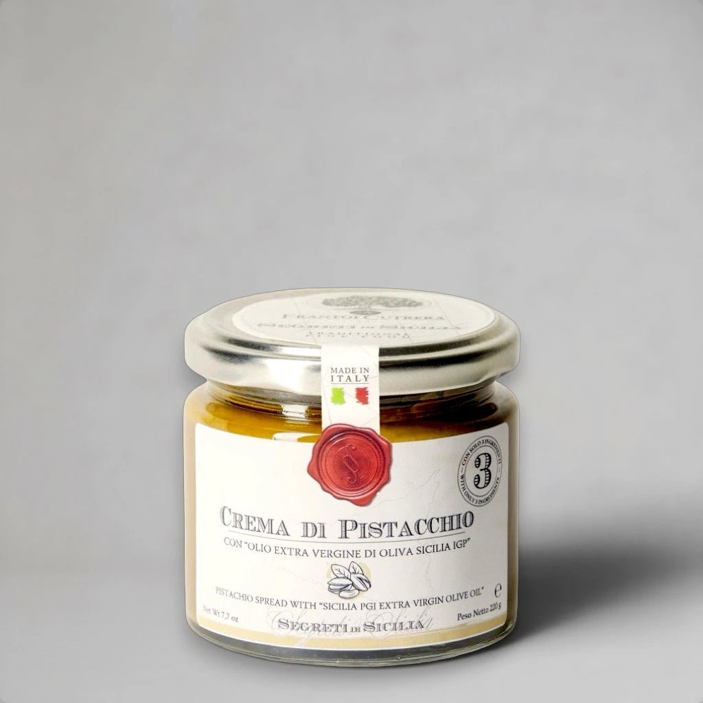 Frantoi Cutrera Crema di Pistacchio – Premium Pistaziencreme mit Olivenöl - OLIPASO - Süsses