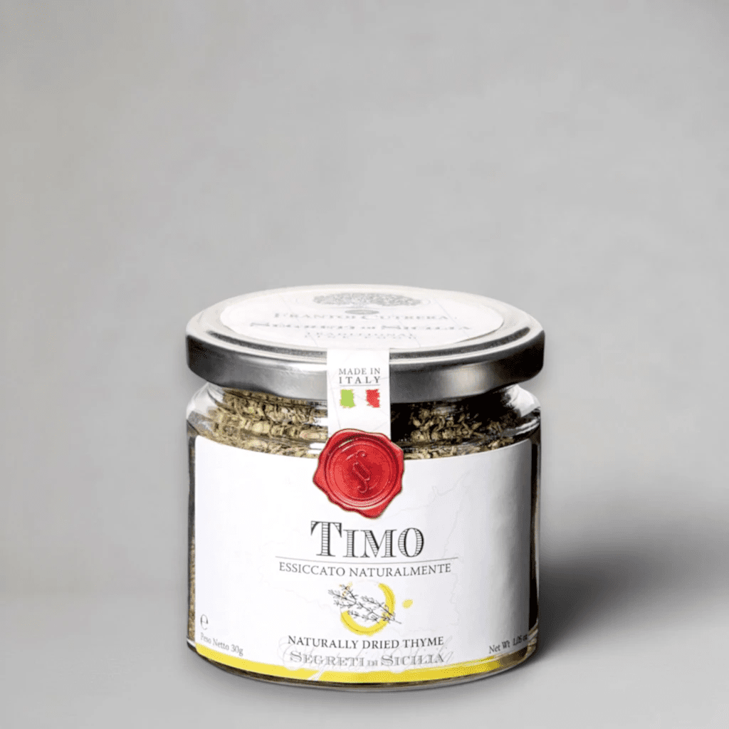 Glas Timo Essiccato Naturalmente von Frantoi Cutrera, sizilianischer Thymian, 30 g