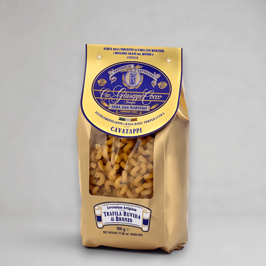 Cavatappi N.102 von Cav. Giuseppe Cocco – gedrehte Bronze-Röhrennudeln aus Hartweizengrieß, 500-g-Packung