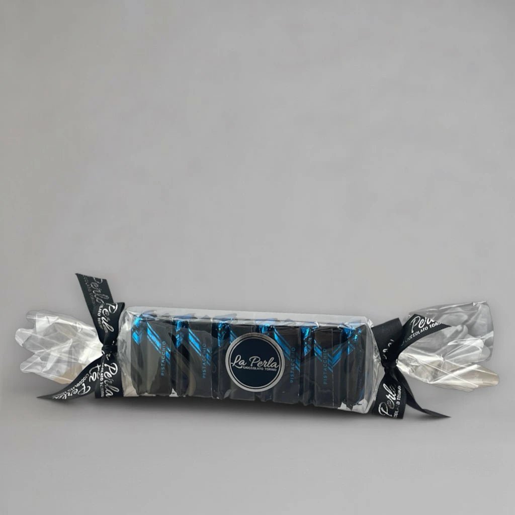 La Perla di Torino Giandujot Pistacchio in Bonbon-Geschenkpackung mit Schleifen