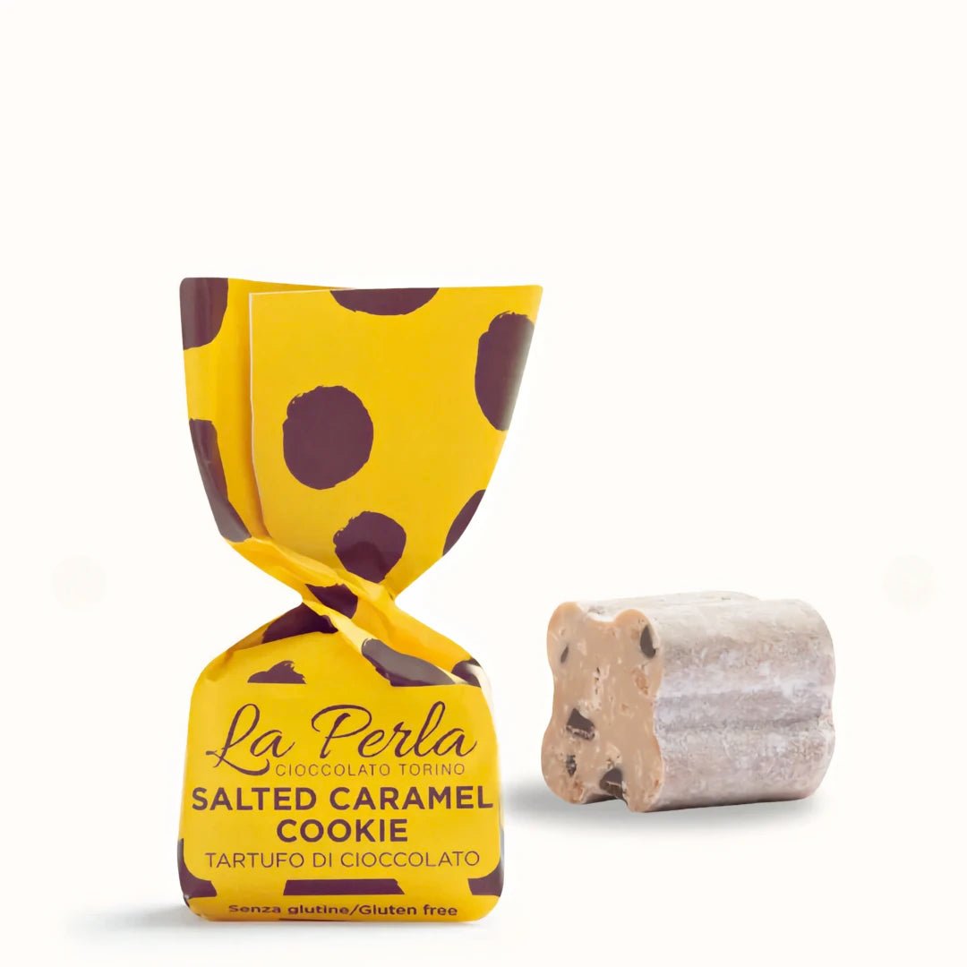 La Perla di Torino Tartufo Salted Caramel Cookie – Schokoladentrüffel mit Salzkaramell - OLIPASO - Süsses