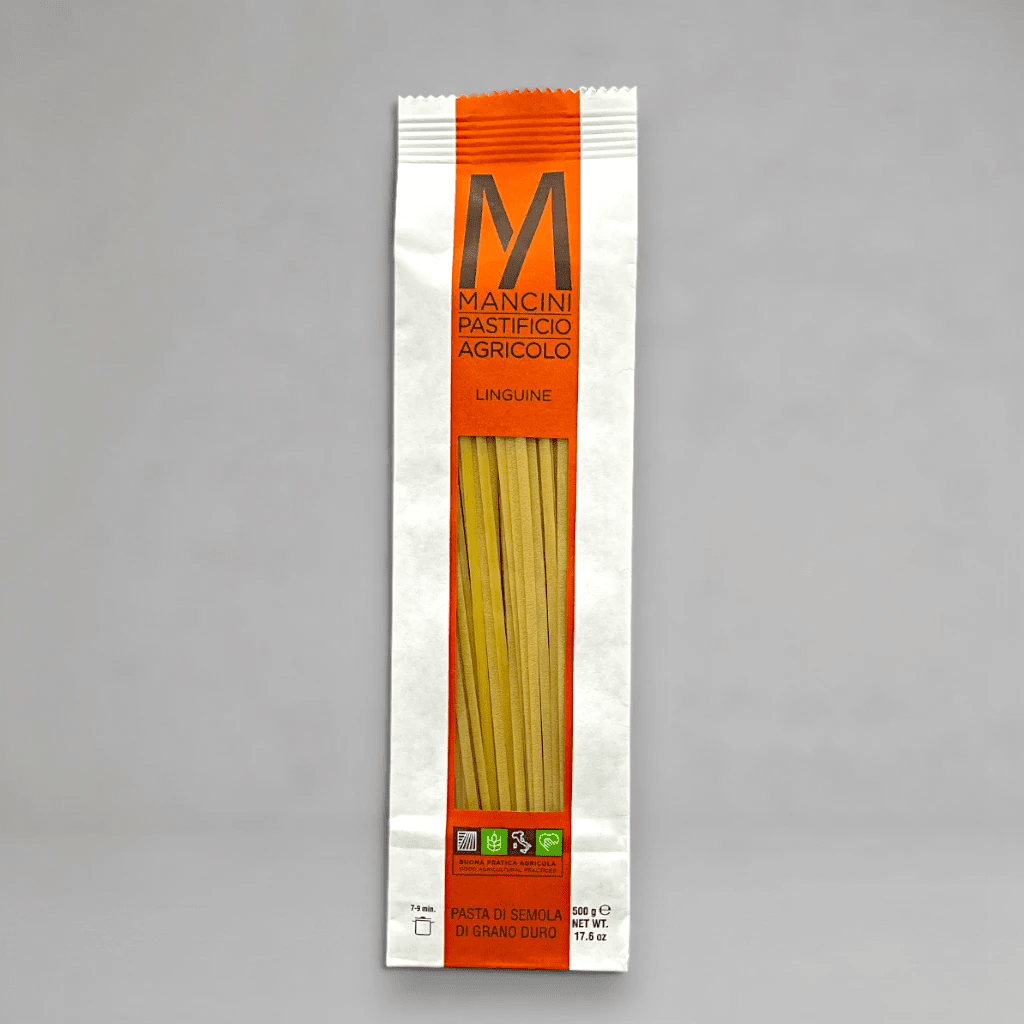 Mancini Linguine 500 g – Pasta aus Hartweizen aus Eigenanbau in den Marken