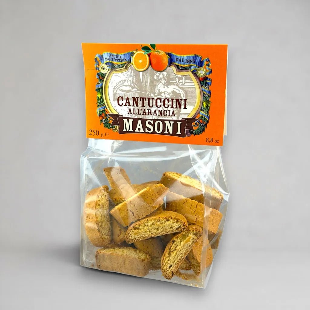 Masoni Cantuccini all'Arancia – Cantuccini mit kandierter Orange - OLIPASO - Süsses