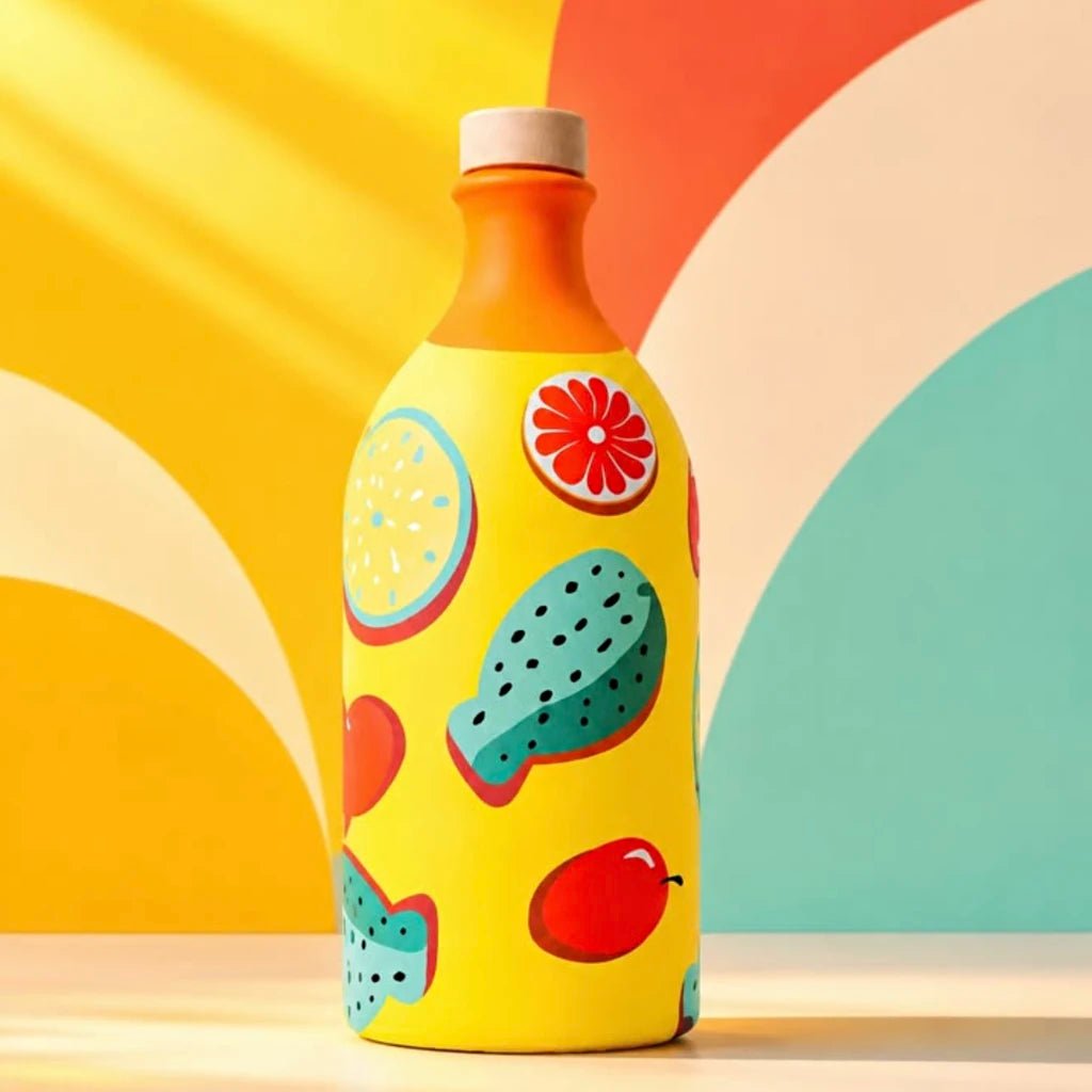 Frantoio Murgalia Keramikflasche Coolors Weiss - OLIPASO