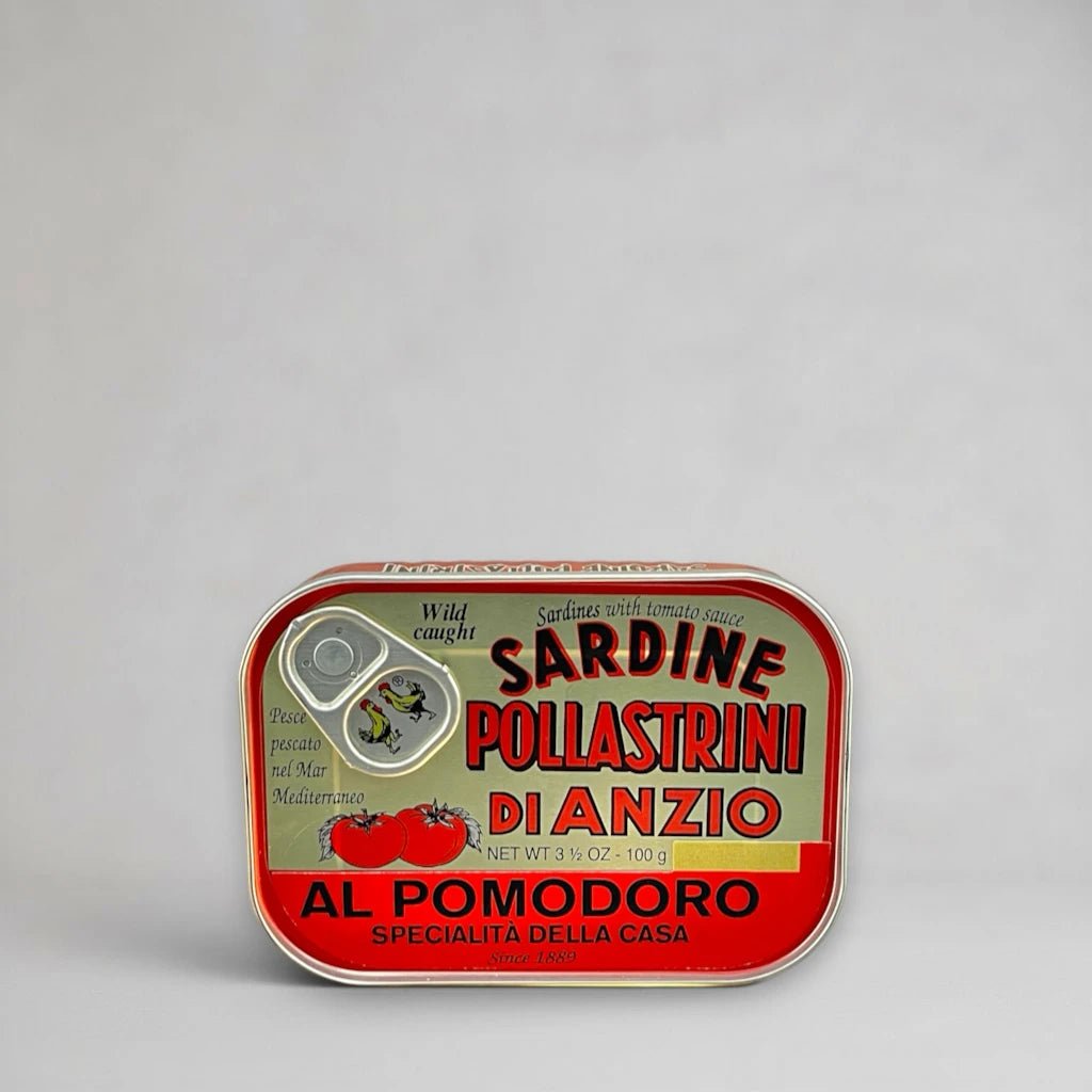 Pollastrini Sardine al Pomodoro - Sardinen in Tomatensauce - OLIPASO - Fischkonserven