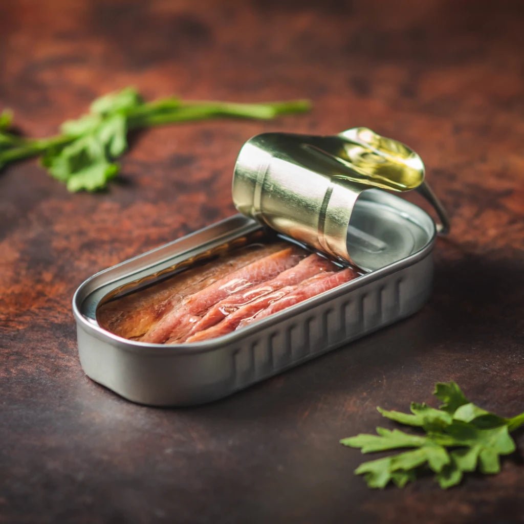 Pollastrini Sardellenfilets in Olivenöl mit Peperoncino – Acciughe Piccanti - OLIPASO - Fischkonserven