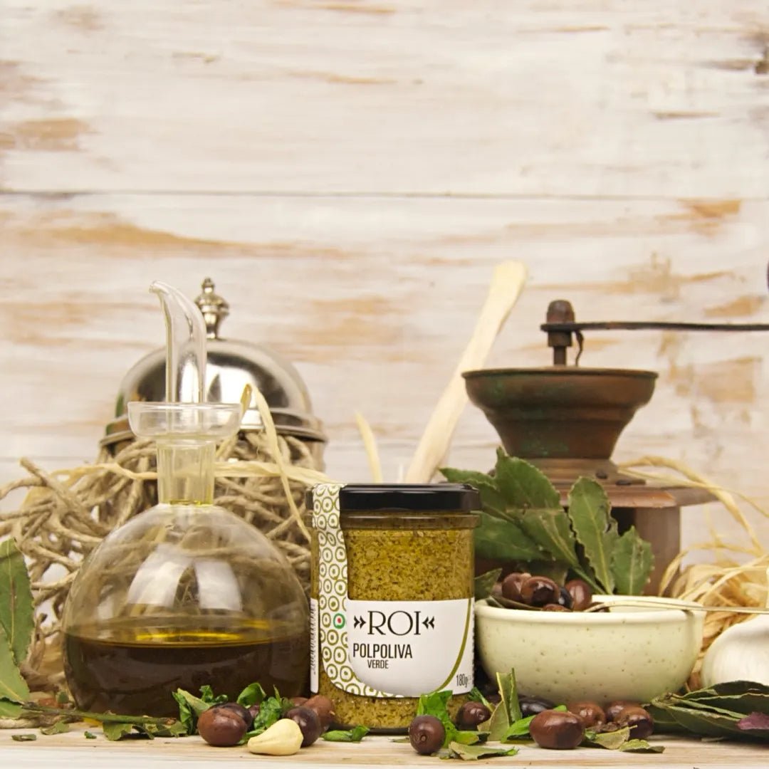 Roi Polpoliva Verde – Creme aus grünen Oliven 180 g - OLIPASO - Antipasti