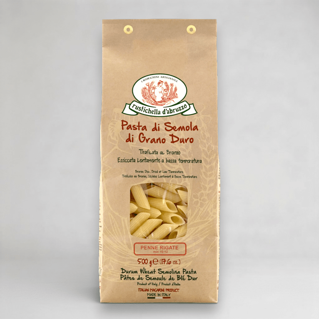 Packung Penne Rigate Pasta von Rustichella d'Abruzzo aus Italien