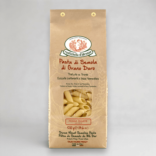 Packung Penne Rigate Pasta von Rustichella d'Abruzzo aus Italien