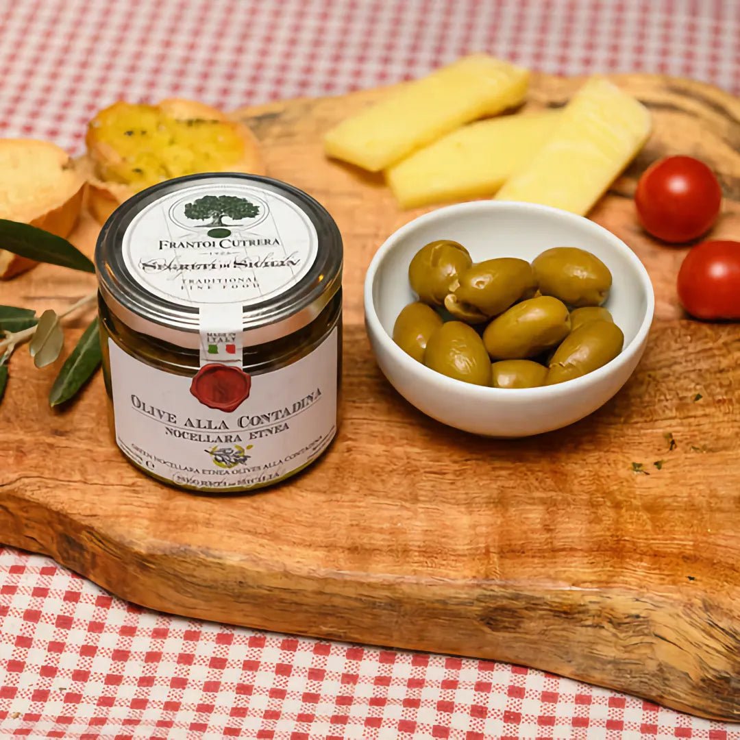 Olive alla Contadina - grüne Nocellara Oliven in Olivenöl - OLIPASO - Oliven