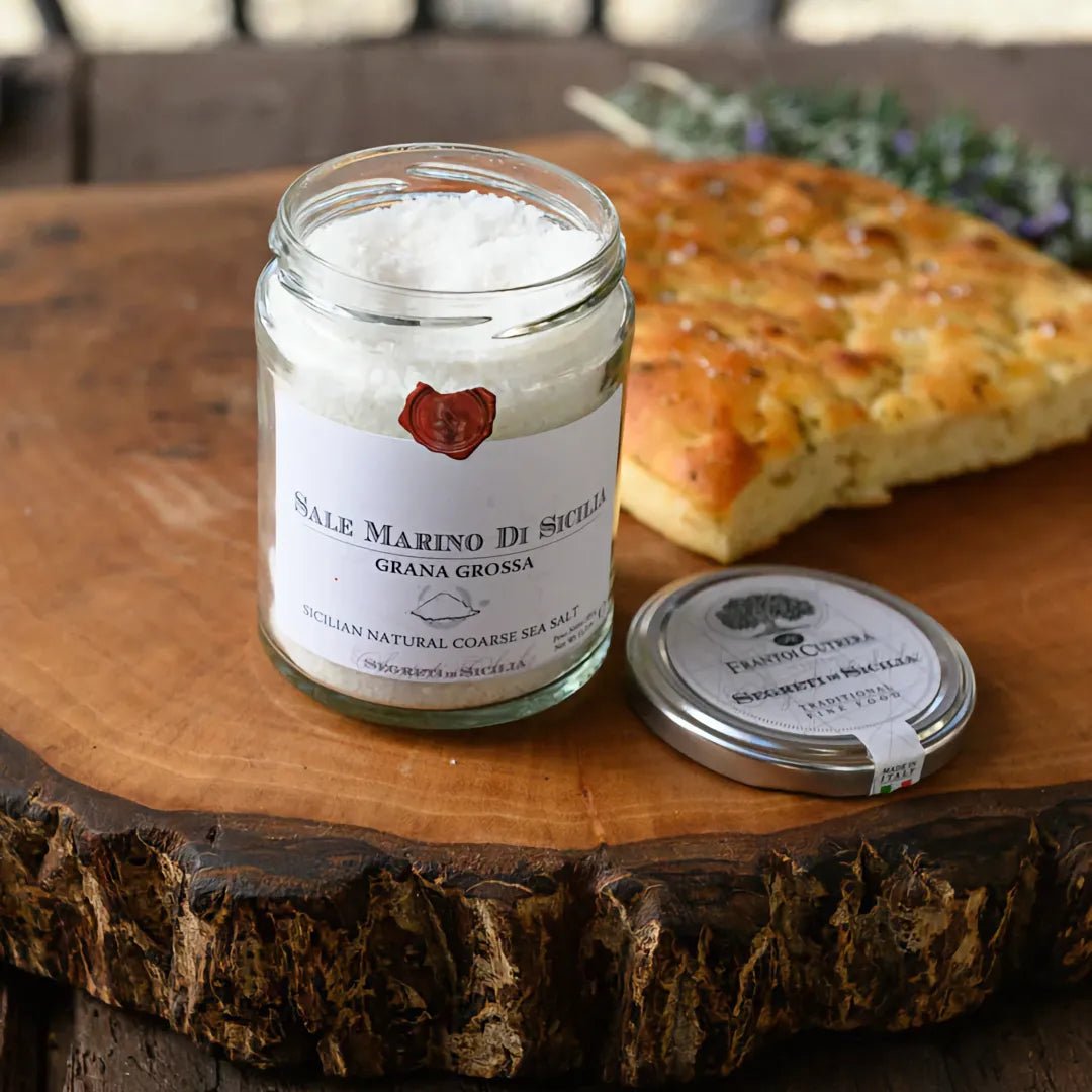 Focaccia mit grobem Meersalz von Frantoi Cutrera