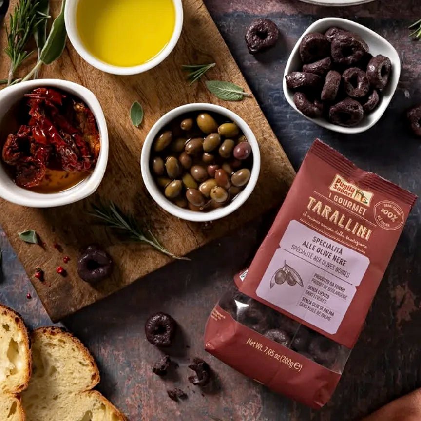 Tarallini alle Olive Nere - mit schwarzen Oliven - OLIPASO - Herzhaftes & Knabbereien