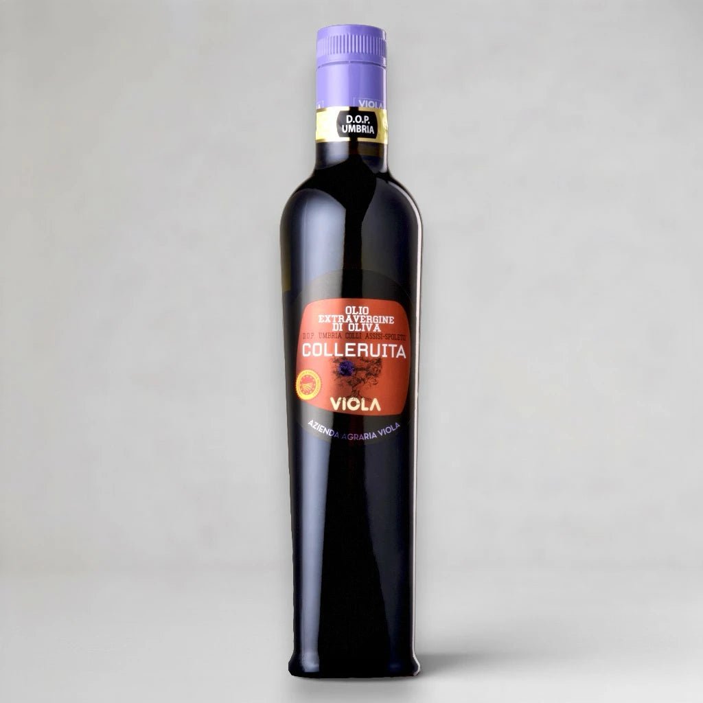 Flaschenbild-Viola-Colleruita-Olivenoel-Umbrien-Italien
