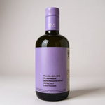 Flaschenansicht mit Rückenetikett des Viola Tradizione Olivenöl