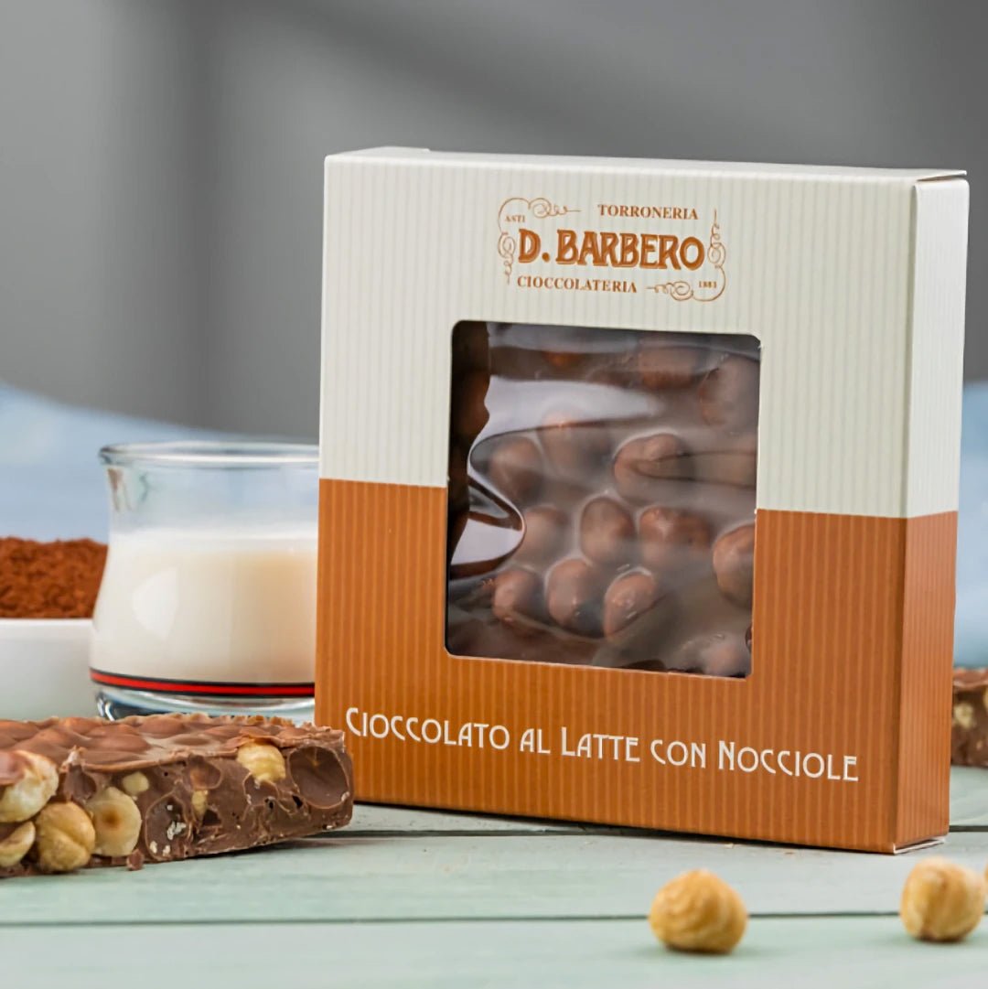 Barbero Cioccolato al Latte con Nocciole 120 g – Vollmilchschokolade mit Piemonteser Haselnüssen - OLIPASO - Süsses